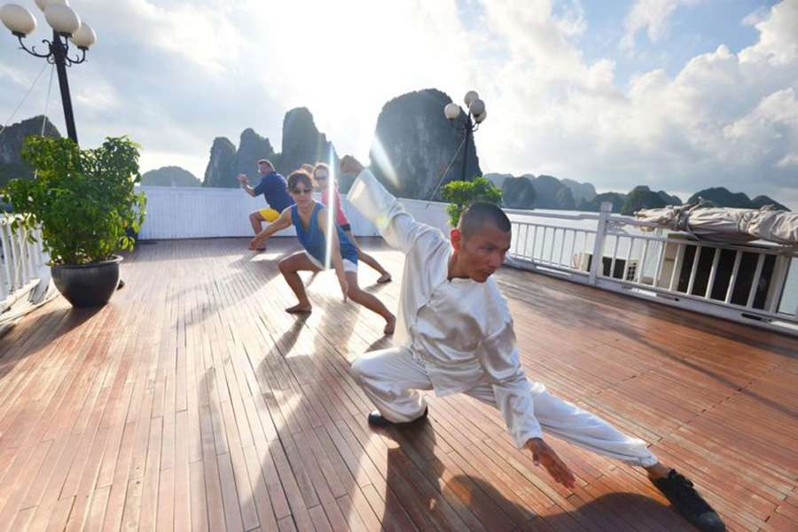 Practice Tai Chi, Halong - Vietnam tour packages